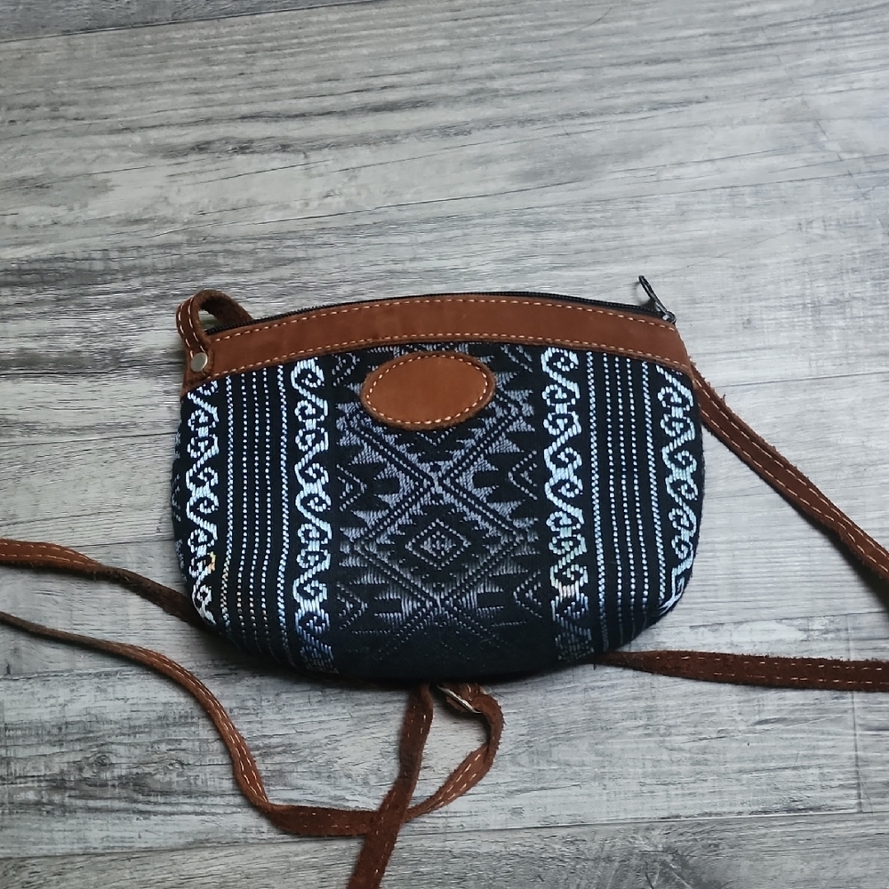 Brown and Black Patterned Women's Bag - Picture 3 of 4